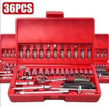 High End Tool Set Standard Wrench Set with Storage Box for Home Use 36 PCS
