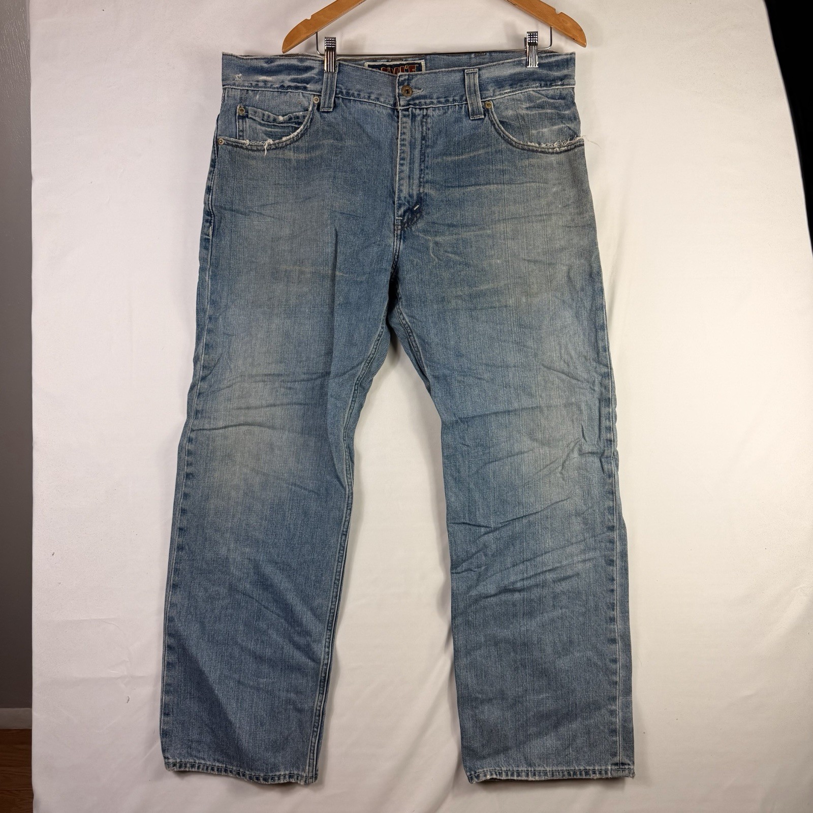 Levi's 549 Low Loose Jeans Mens 40x32 Blue Straight Casual Y2K Skater Light Wash