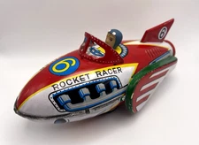 Vintage Rocket Racer Tin Toy Friction No Box MF 735 Made in China