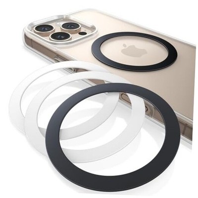 for MagSafe Sticker Ring - 4 Pack Powerful Metal Ring Valentines Day Black