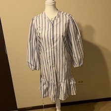 Nine West Blue and White Striped Dress - size M