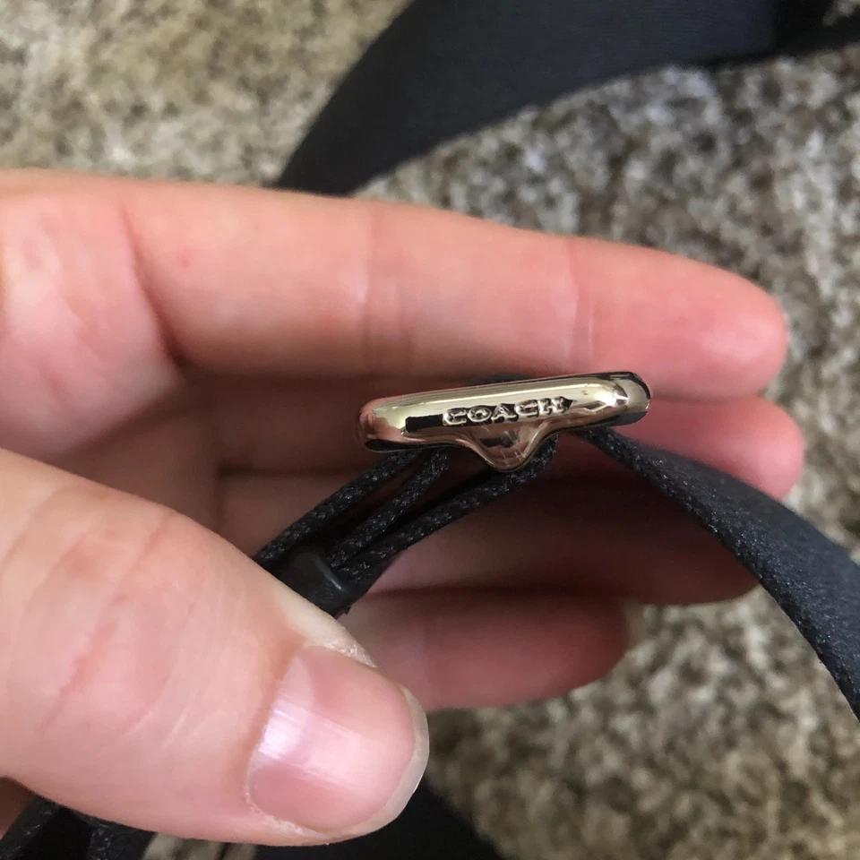 Coach Large Nylon Silver tone Hardware Adjustable Bag Purse Strap Replacement Bl - Image 4 of 4