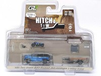 2021 Ford Bronco Schwarz Blau AnhäNger Motorrad 1:64 Greenlight 32320C