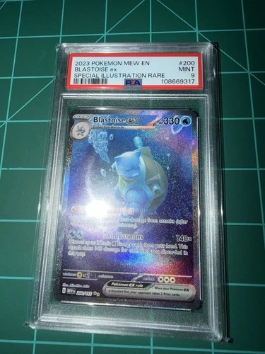 Pokémon Blastoise ex Scarlet & Violet 151 Special Illustration Rare Holo PSA 9