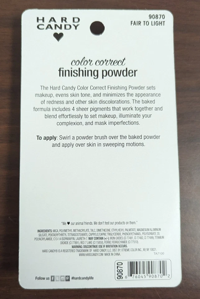 LOT OF 4 HARD CANDY COLOR CORRECT FINISHING POWDER 90870 FAIR TO LIGHT 0.42oz - Image 2 of 2