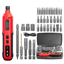 Multi Bits Rechargeable Electric Mini Screwdriver Ergonomic Design Home Repair
