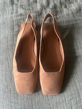 Next tan Faux suede slingbacks size 41/7