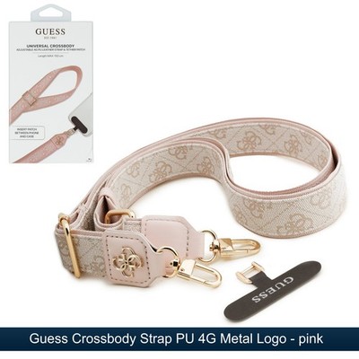 Handy Kette Gurt Umhängeband pink + Adapter von Guess universal für Handyhüllen