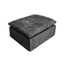 Velvet Storage Ottoman Footstool Versatile Living Room Seating