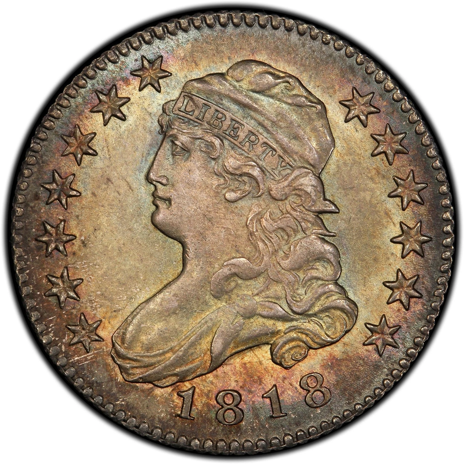 1818/5 25C Capped Bust Quarter PCGS MS66 (CAC)