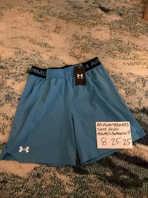 NWT Under Armour UA Vanish Woven 6  Solid Blue Shorts Black Men s Sz S FREE SHIP