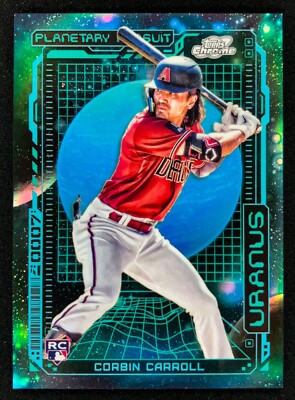 2023 Topps Chrome Cosmic Corbin Carroll RC Planetary Pursuit Uranus 1:20,087 SSP