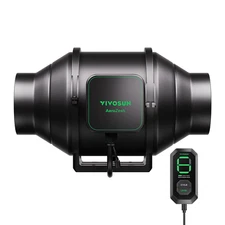 VIVOSUN AeroZesh S4 4-inch 208CFM Inline Duct Fan with E12 Speed Controller