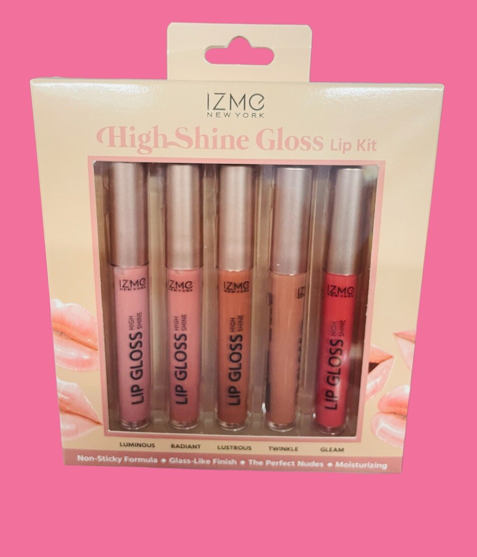 IZME NY Shimmer Glaze Lip Kit 5 In Kit GLOW, DAZZLE, SPARKLE, SHINE & GLISTEN