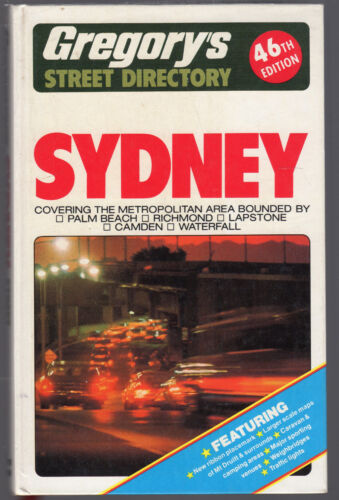 Gregory’s Vintage Sydney Street Directory 46th Edition 1981 + Bonus strip Map - Picture 1 of 22