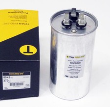 TitanPro TRCD805 HVAC Round Dual Motor Run Capacitor. 80/5 MFD/UF 370 Volts
