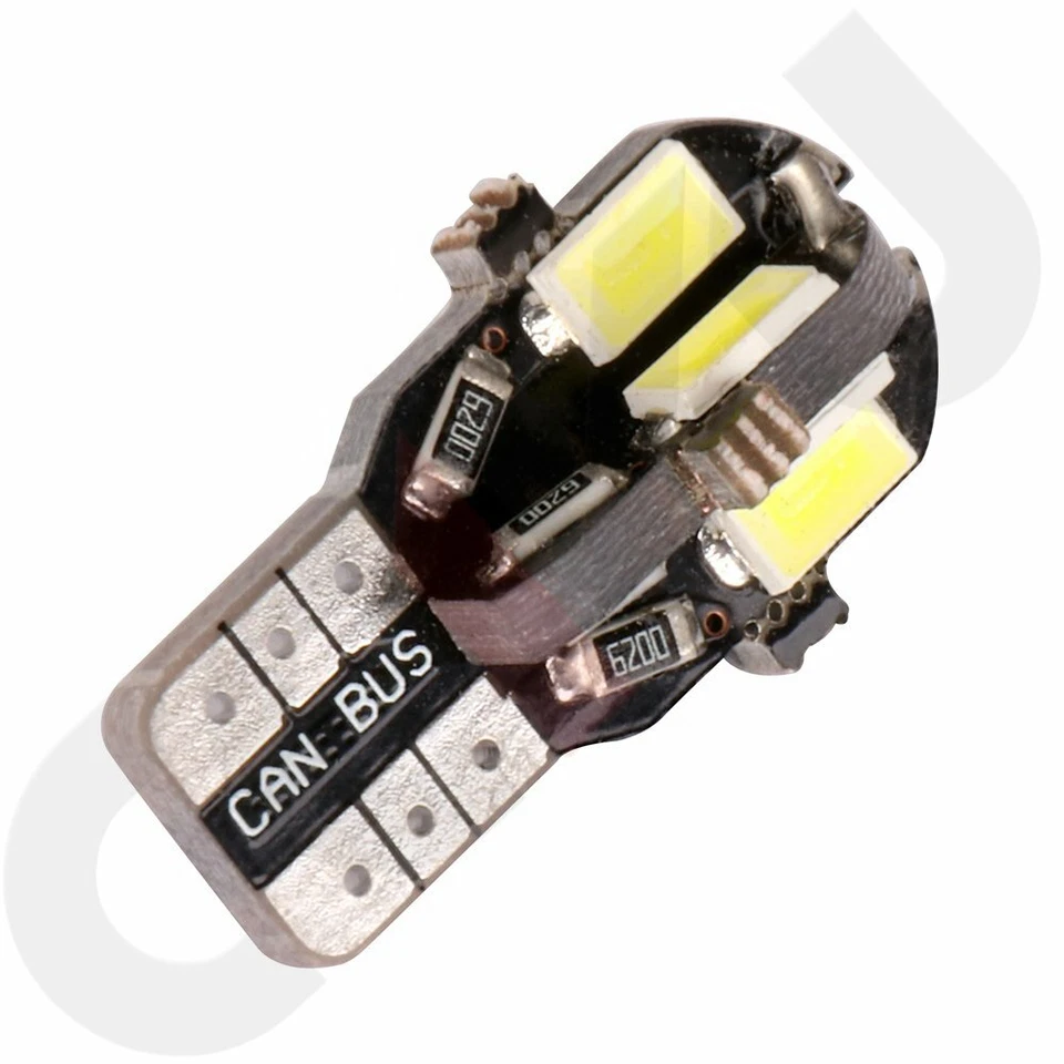 10 Piezas T10 W5W Canbus Sin Errores 6000K Blanco T10 5630 8SMD Bombillas LED Domo Lámpara Foto 4 de 4