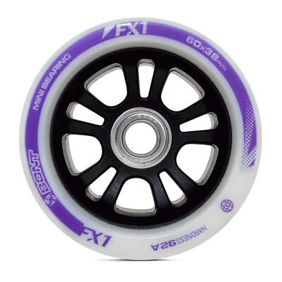 Bont FX1 Roller Skate Wheels with 688 Mini Bearings - Derby and Indoor Speed ...