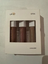 OFRA The Nudes 3 Piece Long Lasting Liquid Lipstick Set Peach Beige Rosy NIB