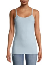 No Boundaries Women's Juniors Rib Cami Shirt LARGE (11-13) Blue Super Soft NEW