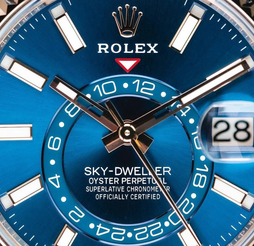 劳力士 336935 Sky-Dweller 18kt 玫瑰金牡蛎蓝色 Saros 年历 — 第 4/4 张图片