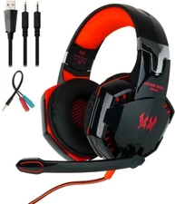 Stereo Gaming Headset - with Mic, Volume Control and Cool LED Lights 