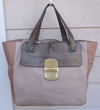 New $1695 Marc Jacobs Bronze Camel "khaki" Tote Large Gold Tan Nude Brown