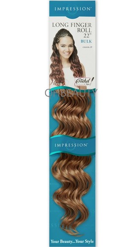 IMPRESSION SYNTHETIC HAIR EXTENSION CROCHET CURLY BRAID - LONG FINGER ROLL 22 - 第 6/19 張圖片
