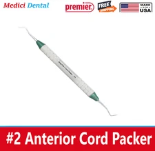 Gingi-Pak Cord Packer # 2, with Steel Handle, Anterior, Double End, 30210