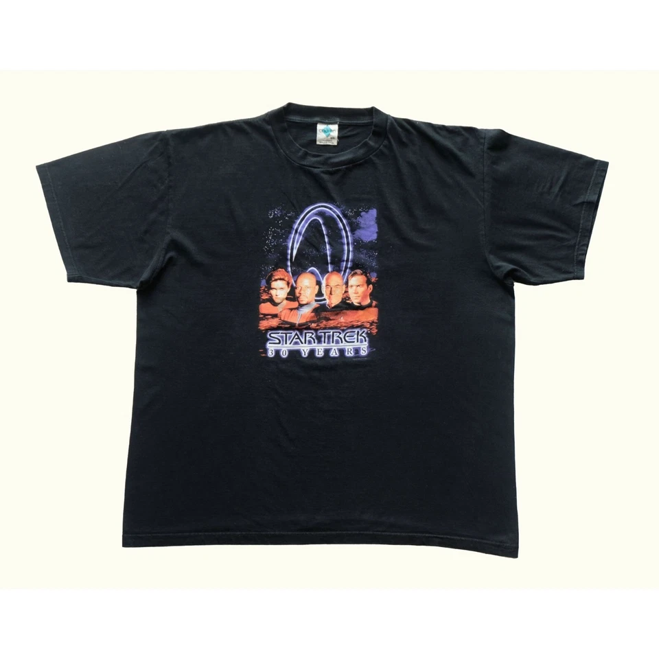 STAR TREK 30 YEARS PARAMOUNT PICTURES VTG 90s MOVIE PROMO T SHIRT SZ XXL 1995 - Image 2 of 4