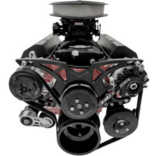 Small Block Chevy Serpentine Pulley Kit Ac Ps Alt Gmt2 Sbc 350 March Black