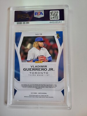 Vladimir Guerrero Jr. 2019 Panini 13 Limited Rookie RC PSA 9 Blue