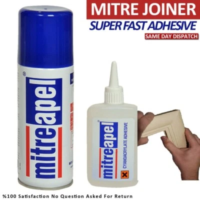 Mitre Joiners Corner Mate Two Part Instant Fast Bonding Super Glue 50gr/200ml