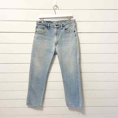 Vintage Levi's 505 Rare Blank Red Tag Light Wash Jeans Size 34x30 Vintage Levi's 505 Rare Blank Red Tag Light Wash Jeans Size 34x30