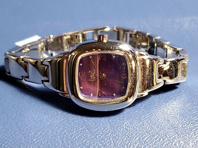 NWT L.E.I. (Life Energy Intelligence) Women's Silver-tone Purple Quartz Watch