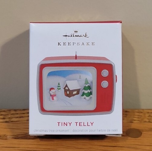 HALLMARK KEEPSAKE ORNAMENT 2021 NIB NEW TINY TELLY TELEVISION MINI MAGIC 