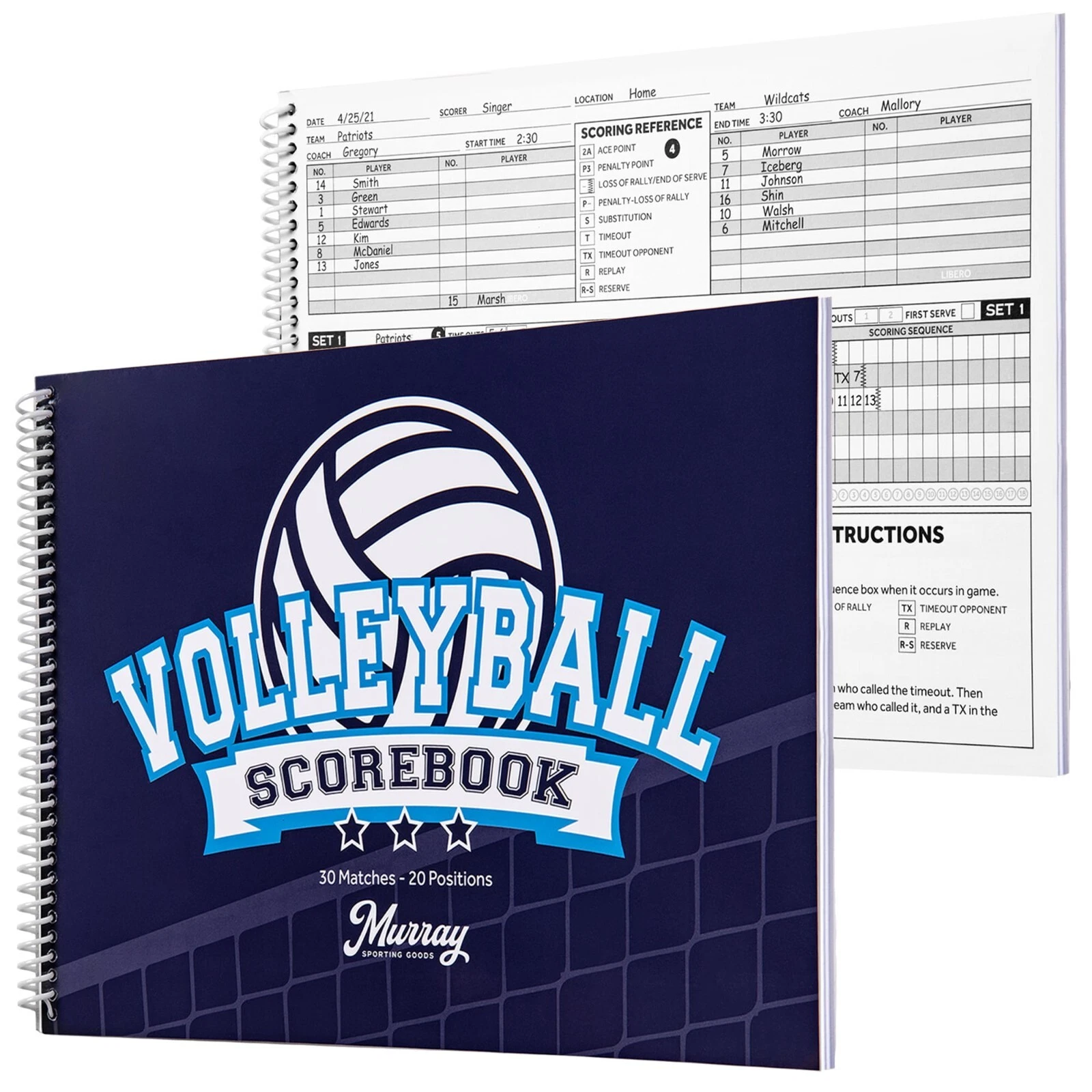 Murray Sporting Goods Volleyball Scorebook - Thumbnail 2