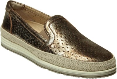 Vaneli Qabic Slip On Women's 6M Gold Sneakers Casual Shoes 308041