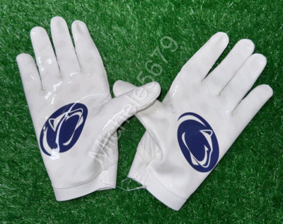 Nike Penn State Lions Team Issued Vapor Knit 4.0 Football Gloves White Size XL S
