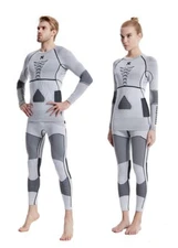KEEXUENNL Compression Clothing Ski Base Layer Thermal Underwear Set-Size L