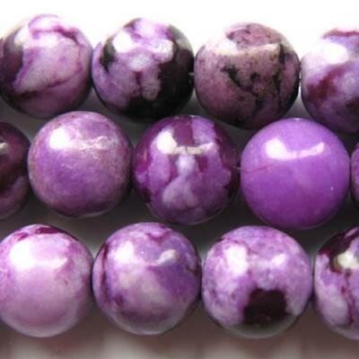 MagiDeal8mm Charoite Runde Edelstein Lose Perlen Strang 15.5Inch