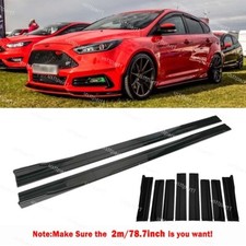 78.7 2m For Ford Focus Se St Side Skirt Extension Lip Splitter Gloss Black
