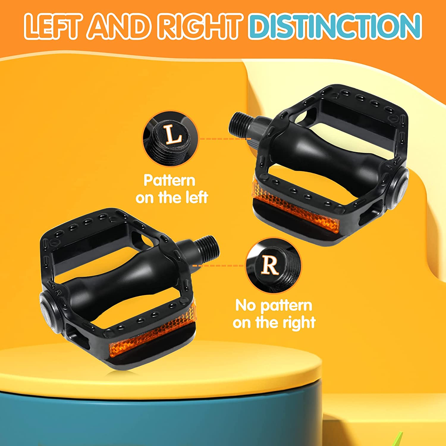 Kids Bike Pedals Made of Aluminum Alloy Youth Sized Bike Pedal Ultra