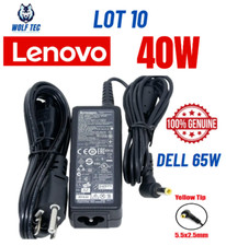 LOT 10-Genuine AC Power Adapter 40W for Lenovo Thinkpad Docking Station DU9019D1