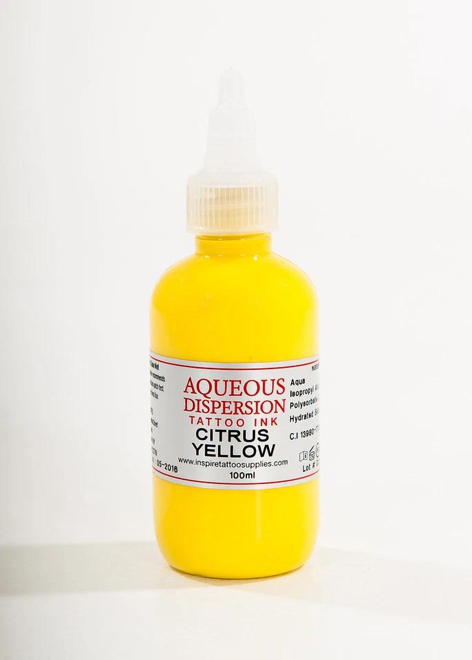 INSPIRE TATTOO SUPPLIES LIMITED Tattoo Ink - Citrus Yellow Tattoo Ink 75ml Professional Quality Inspire Uk