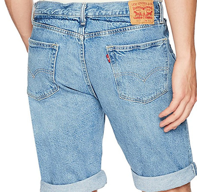 Levis Mens 502 Regular Taper Stretch Denim Shorts Tag Size 38 | eBay