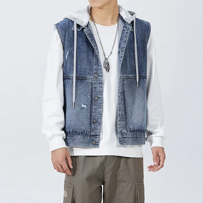 Men's denim trucker vest 2025