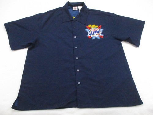 miller lite button down