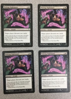 MAGIC THE GATHERING WAKING NIGHTMARE 4X PLAYSET - CHAMPIONS OF KAMIGAWA - LP