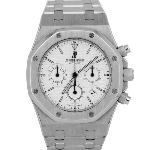 Audemars Piguet Royal Oak Chronograph White 39mm Stainless Steel 26300ST BOX